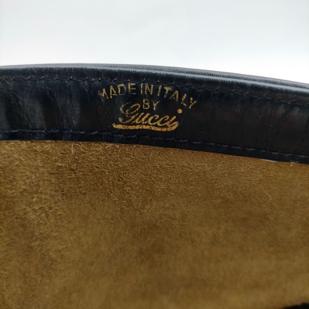 Gucci Black & Beige GG Canvas Shoulder Bag with Gold Hardware - Picture 11 of 16